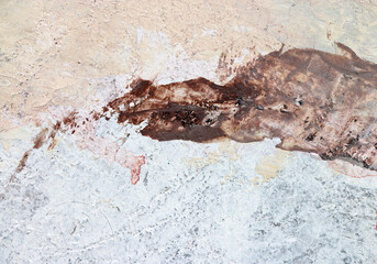 Painting knife technique with acrylic on fiber. Abstract art background. Brushstrokes of paint. 