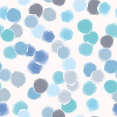 Watercolor abstract seamless pattern with circles