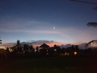 sunset in the mountains