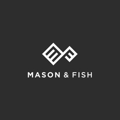 fish mf logo. fish icon