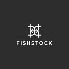 abstract fish logo. fish icon