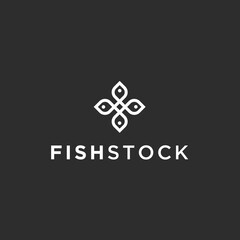 abstract fish logo. fish icon