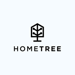 abstract house logo. tree icon