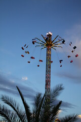 carousel ferris wheel, fair, tivoli, libori, paderborn, northrhine westfalia, germany