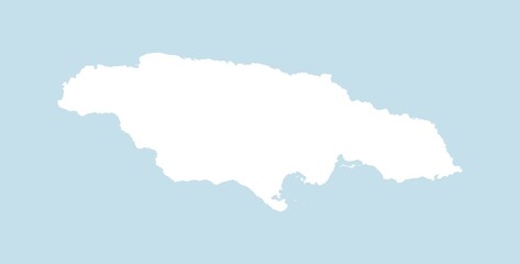 Outline map of Jamaika island