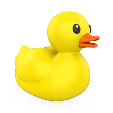 Yellow Rubber Duck Isolated