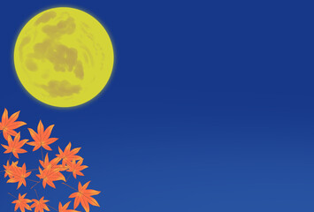 お月見のフレームイラスト