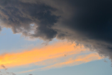 beautiful colorful sky and cloud in twilight time background
