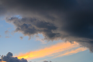 Fototapeta premium beautiful colorful sky and cloud in twilight time background
