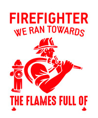 Firefighters Vintage Tshirt or poster design with illustration of Fireman