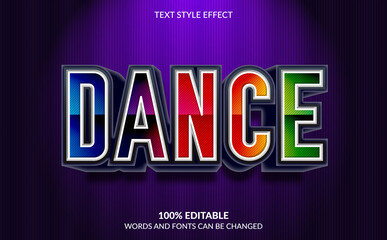 Editable Text Effect, Dance Text Style
