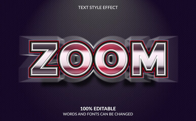 Editable Text Effect, Zoom Text Style