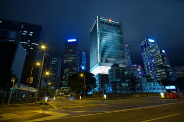 Fototapeta na wymiar Modern city at night, Hong Kong