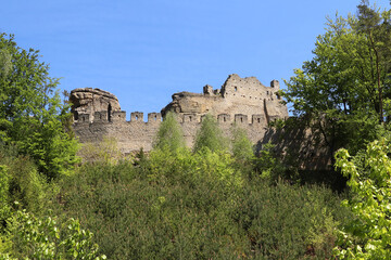 Fototapeta na wymiar Helfenburk - ruins of the castle from the 14th century