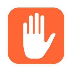 Obraz premium Hand icon for mobile applications. Simple and clear design. Vector illustration