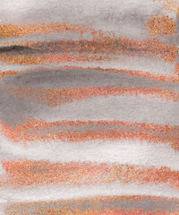 Black brush stroke watercolor and gold sparkle glitter texture.
