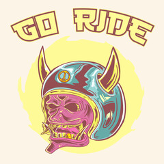 go ride evil japanese illustration