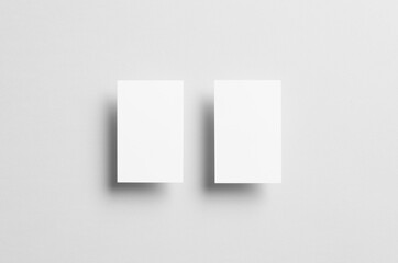 Business Card Mock-Up (85x55mm) - Two Floating Cards