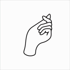 hand drawn hand icons in simple minimalistic line art style. logo elements illustrations for graphic design, logos and branding, social media icons. hand poses, pointing, holding, reaching, grasping.