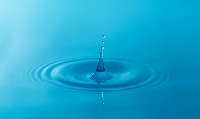 Close-up water drops isolated on white background.