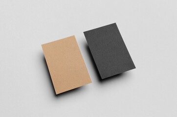 Black & Kraft Business Card Mock-Up (85x55mm)