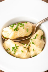 semolina dumplings in broth