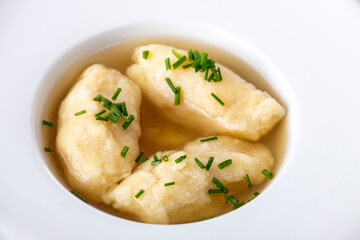 semolina dumplings in broth