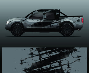 truck and vehicle Graphic vector. Racing background for vinyl wrap and decal
