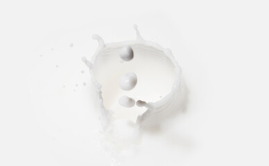 white milk splash isolated on white background
