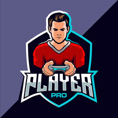 Pro player esport game logo design