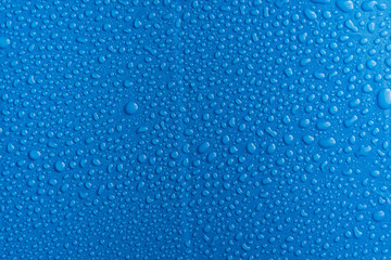 water drops blue background