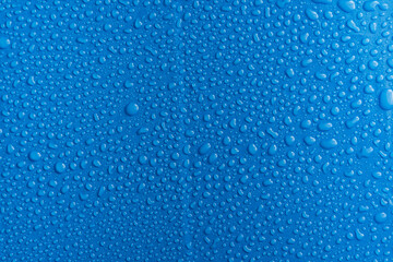 water drops blue background