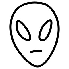 Naklejka premium Extraterrestrial lifeform, trendy style of alien in editable icon 