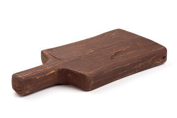 Wooden cutting board, isolated on white background