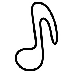 
Music notes, song, melody or tune line vector icon for musical apps and websites
