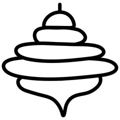 
Spinning top icon in line design, childhood accessory 
