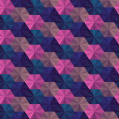 Vector seamless pattern in blue and turquoise