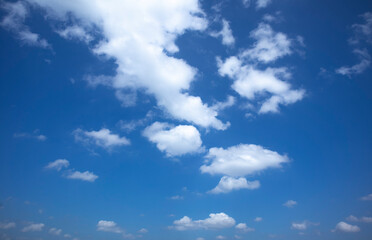 Naklejka na ściany i meble blue Sky and clouds closeup