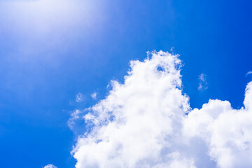 Fototapeta na wymiar blue sky background. Sky in summer