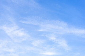 Bright blue sky and cloud background in the summer in the holiday.