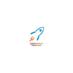 Rocket ilustration logo icon