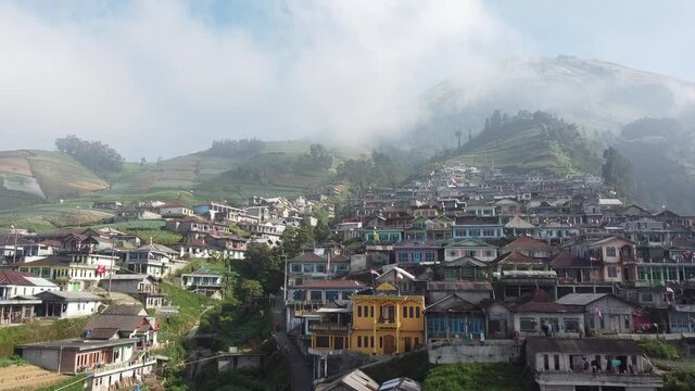 tourist village on the slopes of Mount Sumbing. Kaliangkrik Magelang
