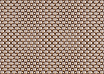 A light brown quilted background panel with yellow buttons. 3D rendering