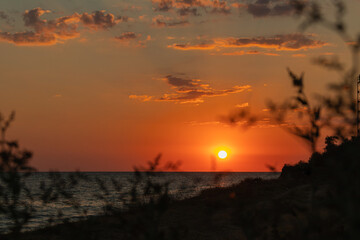 sunset in the mountains
