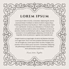 Border frame Classic luxury vintage, mandala frame pattern