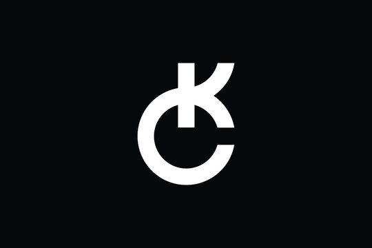 CK letter logo design on luxury background. KC monogram initials letter logo concept. CK icon design. KC elegant and Professional letter icon design on black background. C K KC CK