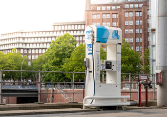 Eine Wasserstofftankstelle in Hamburg.
