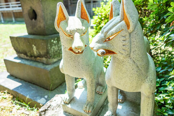 Hachiman Akita Shrine at Senshu Park of Akita city, Akita Prefecture, Japan