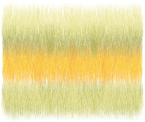 Fluffy grunge striped weave rug,  mat, carpet, coverlet ,tapestry in yellow, green, orange pastel colors isolated on white