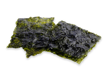 dried seaweed isolated on white